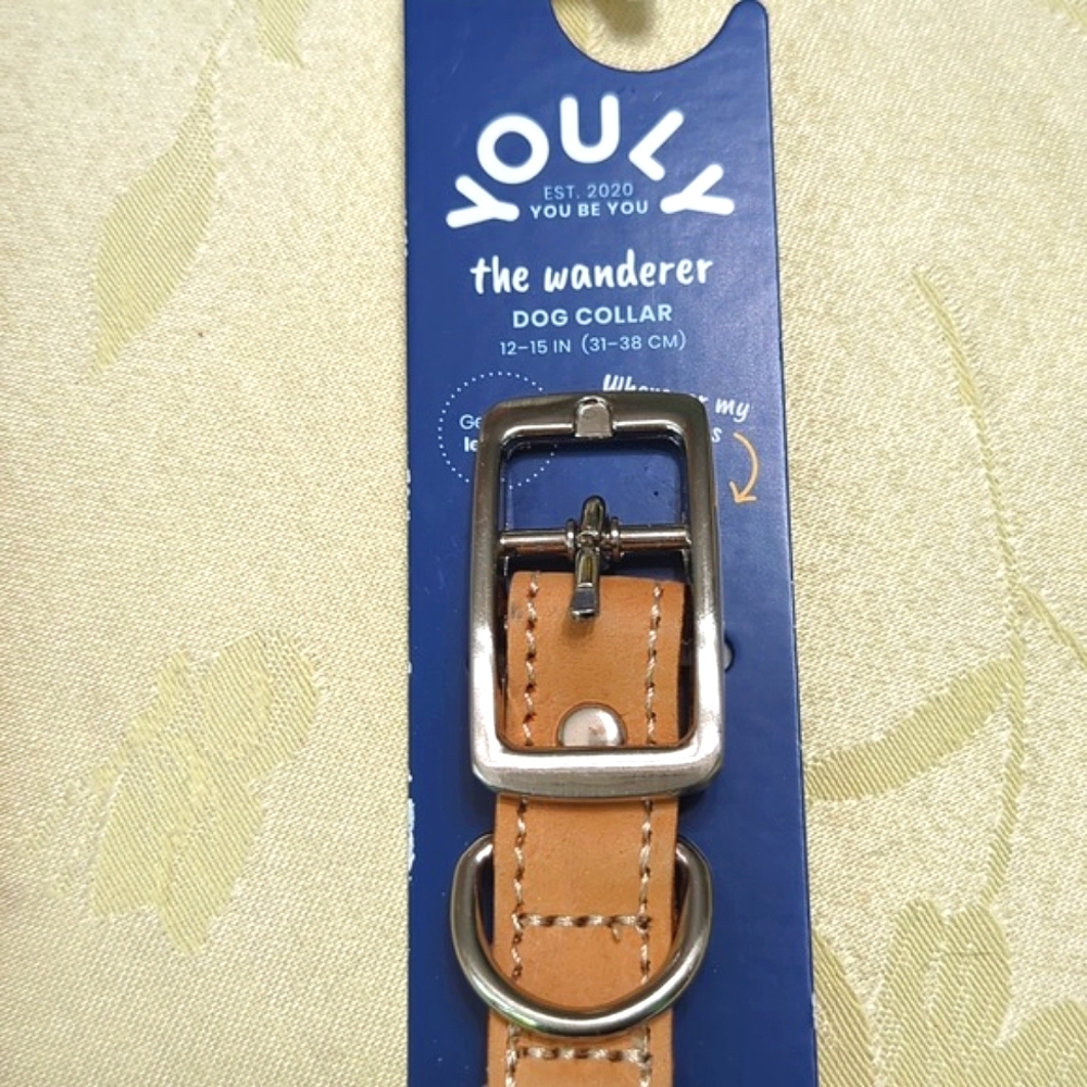 Dog Collar, Rope and Leather, Size Small, 12-15". NWT - Picture 2 of 12